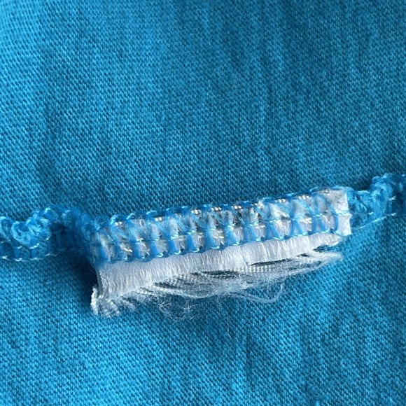 The North Face Shirt Men Large Blue Yellow Half Dome Logo Short Sleeve Exploring - Picture 6 of 10